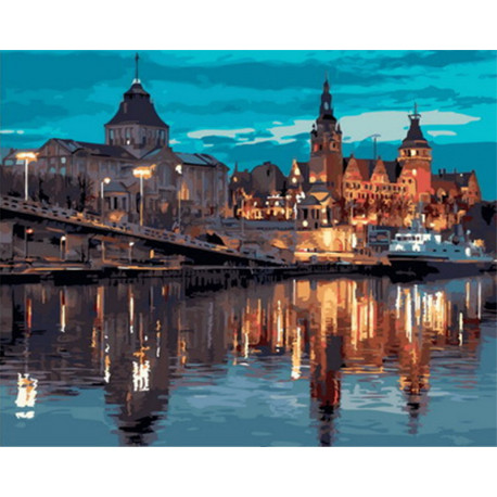  Европейский город Раскраска картина по номерам на холсте Z-GX31571