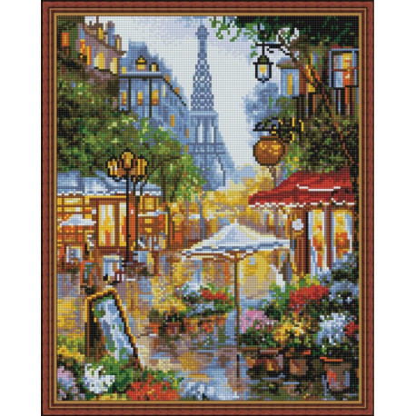 Улица в Париже Алмазная вышивка мозаика на подрамнике