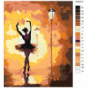 Балерина у фонаря 80х100 Раскраска картина по номерам на холсте