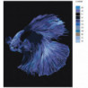 Голубая рыбка 80х100 Раскраска картина по номерам на холсте