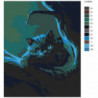 Чеширский кот на дереве 80х100 Раскраска картина по номерам на холсте