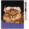 Кошка с венком 100х125 Раскраска картина по номерам на холсте