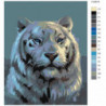 Белый тигр 100х125 Раскраска картина по номерам на холсте