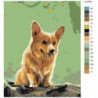 Собака Корги Раскраска картина по номерам на холсте