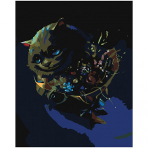 Улыбка Чеширского кота 100х125 Раскраска картина по номерам на холсте