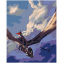 Верхом на драконе 100х125 Раскраска картина по номерам на холсте