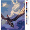 Верхом на драконе Раскраска картина по номерам на холсте