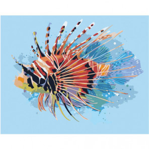 Экзотическая рыбка 100х125 Раскраска картина по номерам на холсте