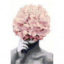 Розовая Цветочная голова Раскраска картина по номерам на холсте