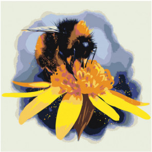 Пчела 80х80 Раскраска картина по номерам на холсте