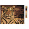 Тигр 100х125 Раскраска картина по номерам на холсте