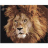 Брутальный лев 80х100 Раскраска картина по номерам на холсте