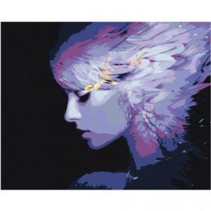 Девушка с перьями Раскраска картина по номерам на холсте
