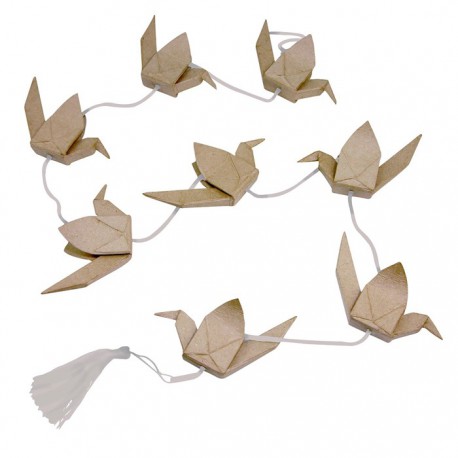 Журавли оригами Гирлянда из папье-маше объемная Decopatch