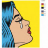 Плачущая девушка поп-арт 80х100 Раскраска картина по номерам на холсте