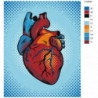 Сердце клип арт 80х100 Раскраска картина по номерам на холсте