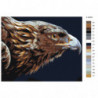 Голова летящего орла 80х100 Раскраска картина по номерам на холсте