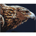 Голова летящего орла Раскраска картина по номерам на холсте