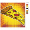 Пицца ассорти 100х100 Раскраска картина по номерам на холсте