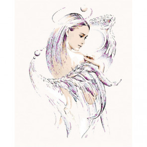 Девушка с крыльями Раскраска картина по номерам на холсте