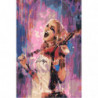Девушка с мечом и пистолетом 100х150 Раскраска картина по номерам на холсте