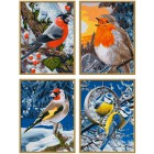 Птицы зимой Раскраски по номерам акриловыми красками Schipper (Германия)
