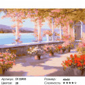 Сложность и количество цветов Цветущая терраса Раскраска картина по номерам на холсте ZX 22433