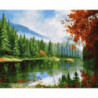 Осень в горах Раскраска картина по номерам на холсте