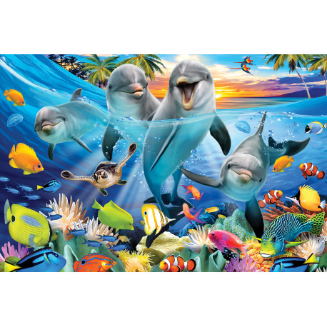  Игривые дельфины Super 3D пазлы с эффектом трехмерного объемного изображения 30765