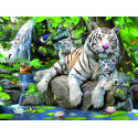 Белые тигры Бенгалии Super 3D пазлы с эффектом трехмерного объемного изображения