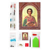 Состав набора Святой Великомученик Целитель Пантелеймон Алмазная картина фигурными стразами IF013
