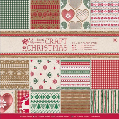 Craft Christmas Набор бумаги 30х30 см для скрапбукинга, кардмейкинга Docrafts