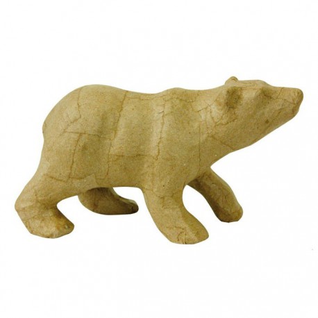 Полярный медведь Фигурка маленькая из папье-маше объемная Decopatch