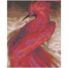 Красная птица 80х100 Раскраска картина по номерам на холсте