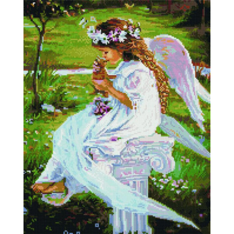 Ангелочек в саду Алмазная мозаика вышивка Painting Diamond