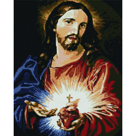 Святейшее сердце Иисуса Христа Алмазная мозаика вышивка Painting Diamond