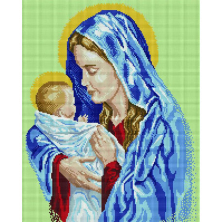 Дева Мария с младенцем Алмазная мозаика вышивка Painting Diamond