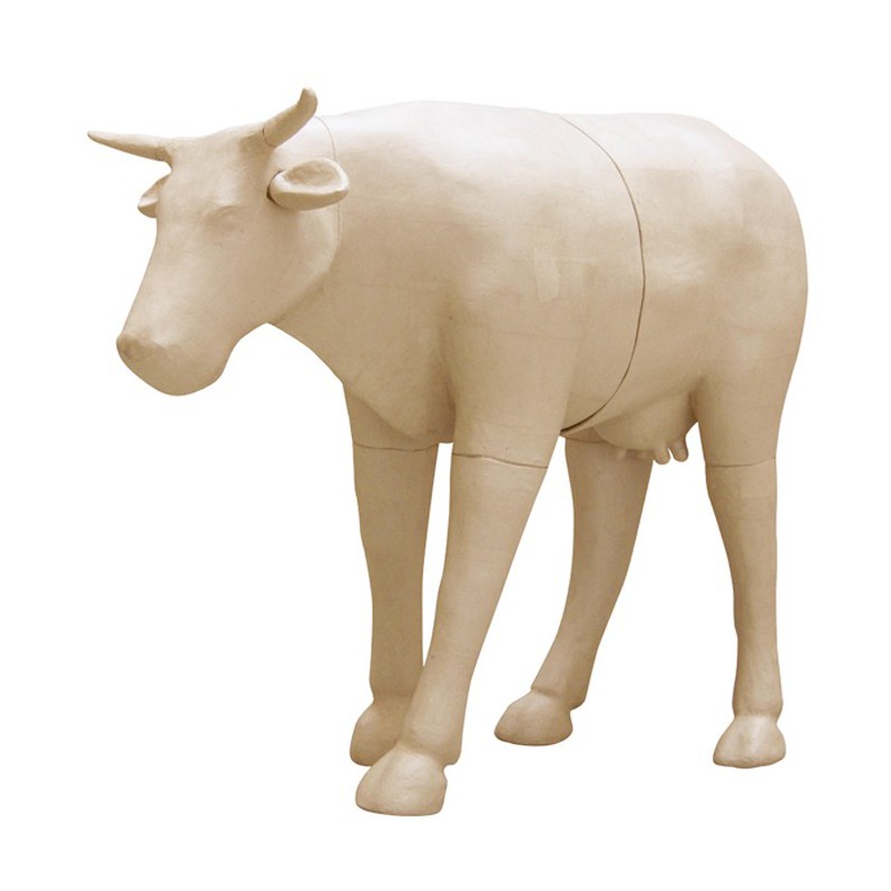 Купить старинную игрушку папье-маше «Корова лежащая», Европа.
