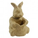 Кролик с ведром Фигурка мини из папье-маше объемная Decopatch