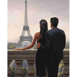 Двое влюбленных во Франции Раскраска картина по номерам на холсте