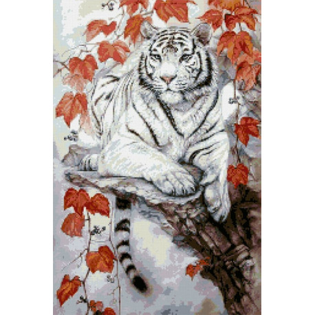  Восточный тигр Алмазная мозаика вышивка Паутинка М-372