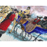 Фрагмент вышитой работы Зимняя прогулка Набор для частичной вышивки бисером Паутинка Б-1489