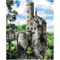 Рыцарский замок Раскраска картина по номерам на холсте
