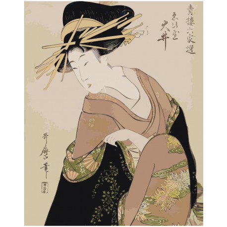 Прекраснейшие женщины Китагава Утамаро 100х125 Раскраска картина по номерам на холсте