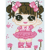 Малышка в розовом платьице Алмазная мозаика X014