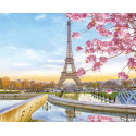 Цветущий Париж Алмазная мозаика на подрамнике
