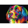 Радужный пёс Раскраска картина по номерам на холсте