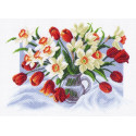 Весенние цветы Канва с рисунком для вышивки Матренин посад