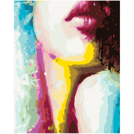 Абстрактная девушка 80х100 Раскраска картина по номерам на холсте