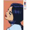 Плачущая девушка поп-арт 80х120 Раскраска картина по номерам на холсте